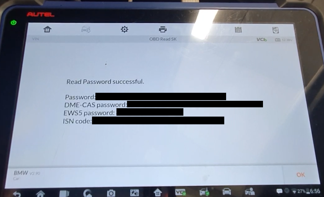 Read password successful